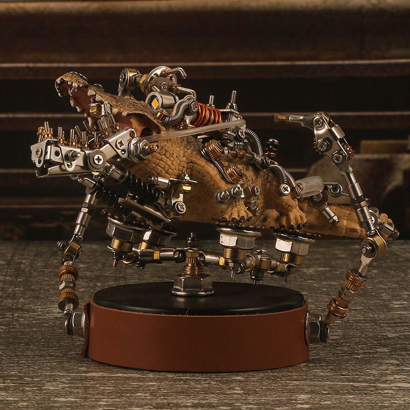 Mutant crocodile 3D metal armor assembly model