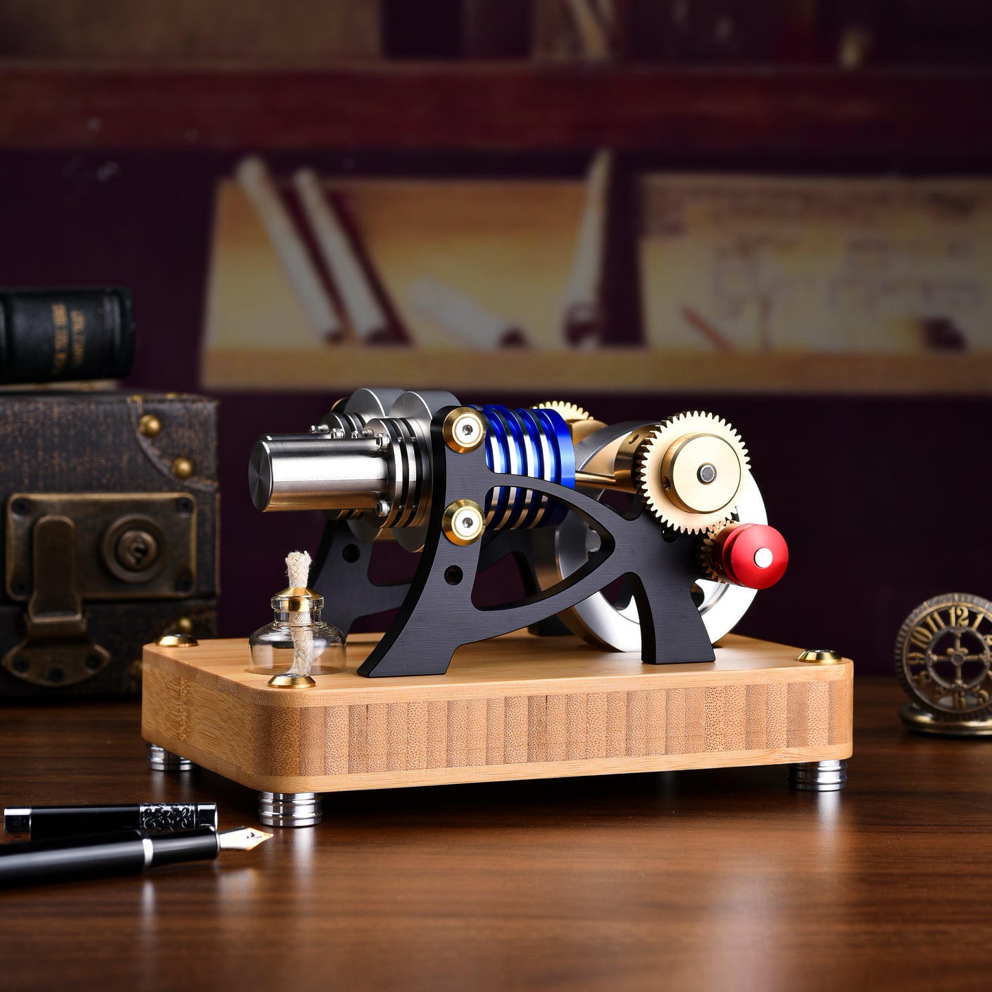 Stirling Single Cylinder Engine Model Kit - DIY Stirling Engine for Science & Education, Perfect Gift Idea