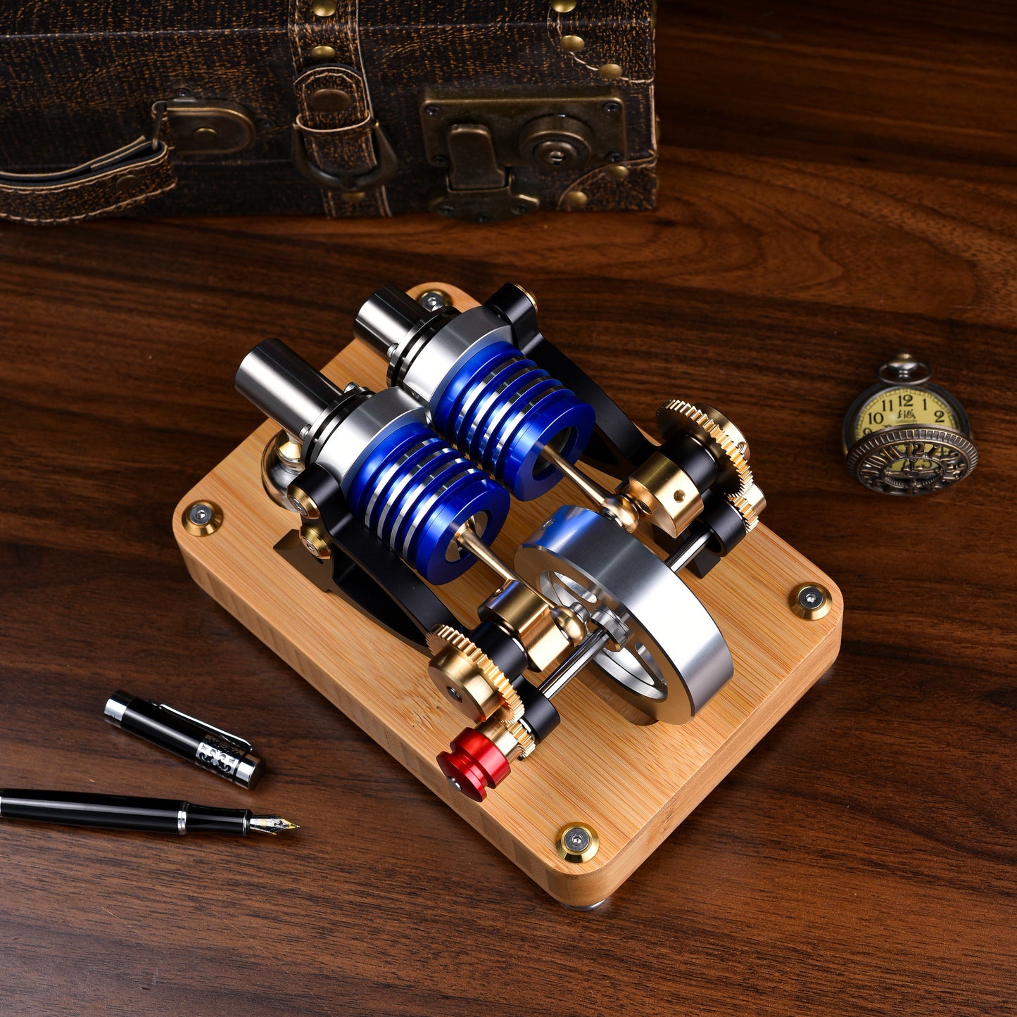 Stirling Single Cylinder Engine Model Kit - DIY Stirling Engine for Science & Education, Perfect Gift Idea