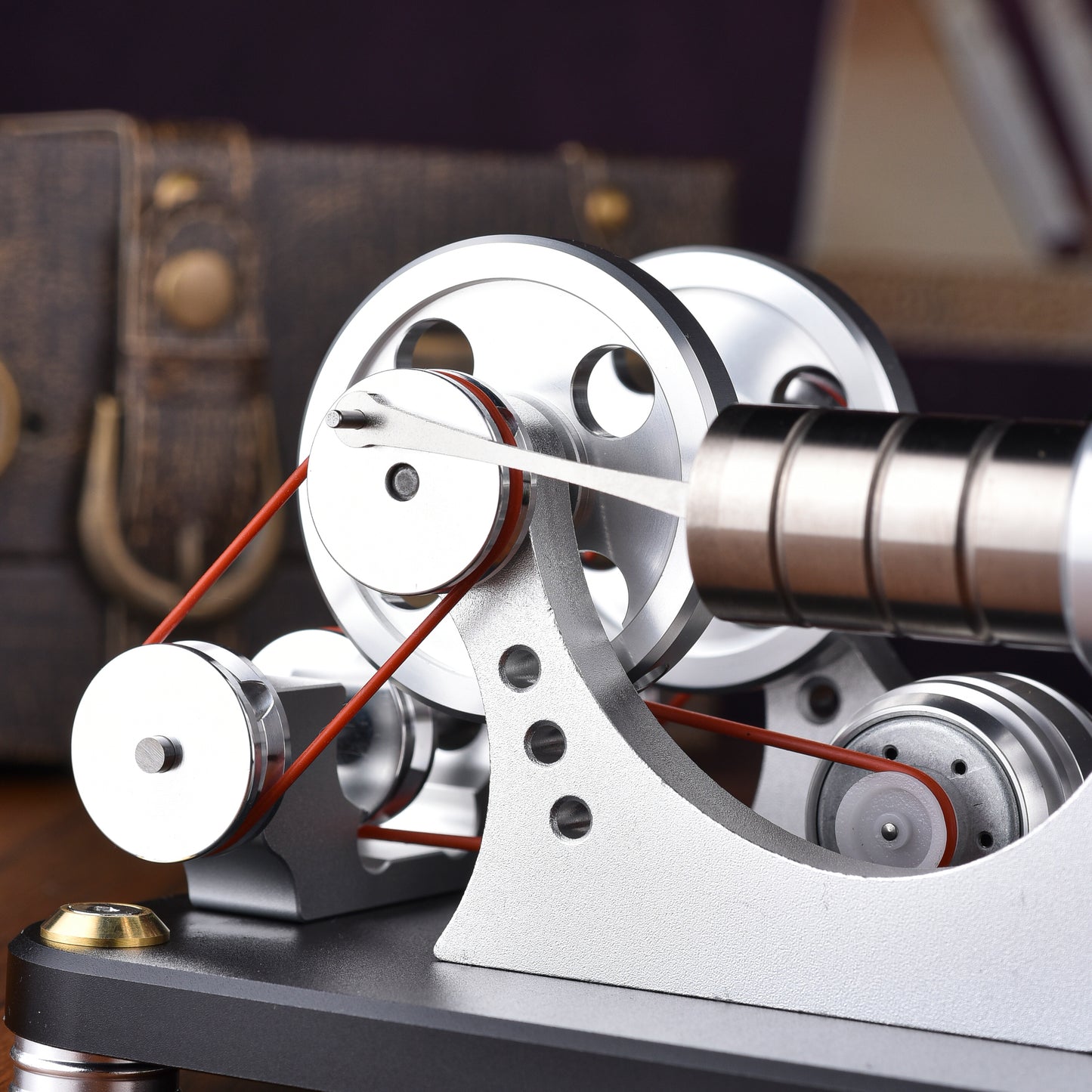 Dual Cylinder High-Temperature Stirling Engine Model for Science Projects & Educational Purposes