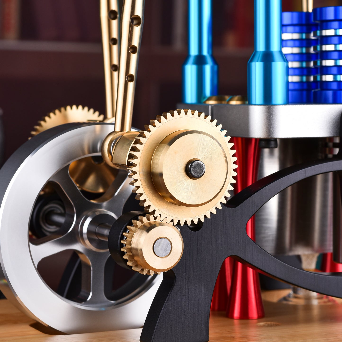 Stirling Engine Model Kit - Two-Cylinder Stirling Engine for Science Projects & Educational Purposes