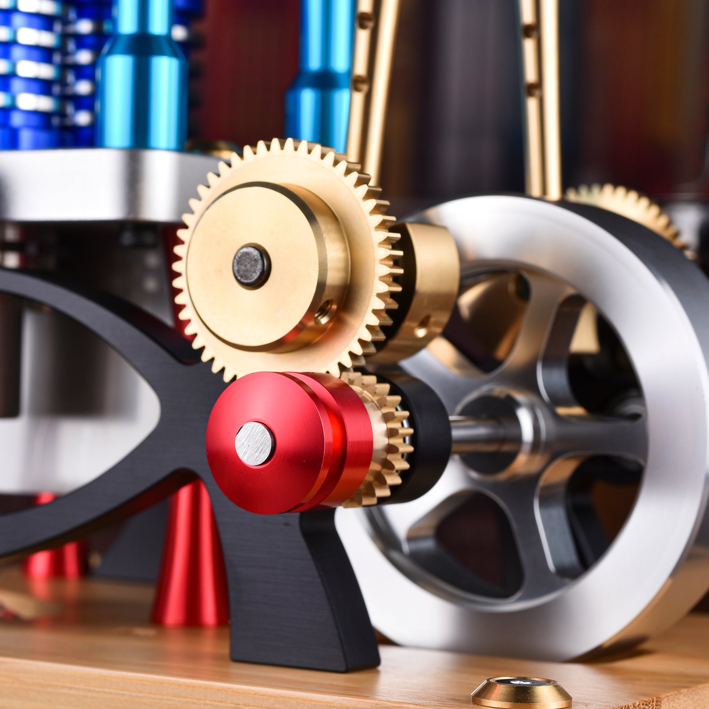Stirling Engine Model Kit - Two-Cylinder Stirling Engine for Science Projects & Educational Purposes