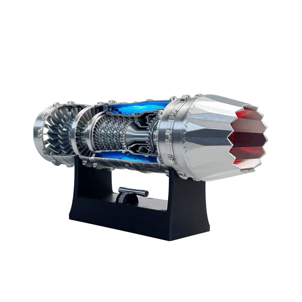 TINKERFUN F35 Turbofan Engine Model – 1:18 Scale DIY Kit with Adjustable Speed, LED Lighting, and Type-C Charging