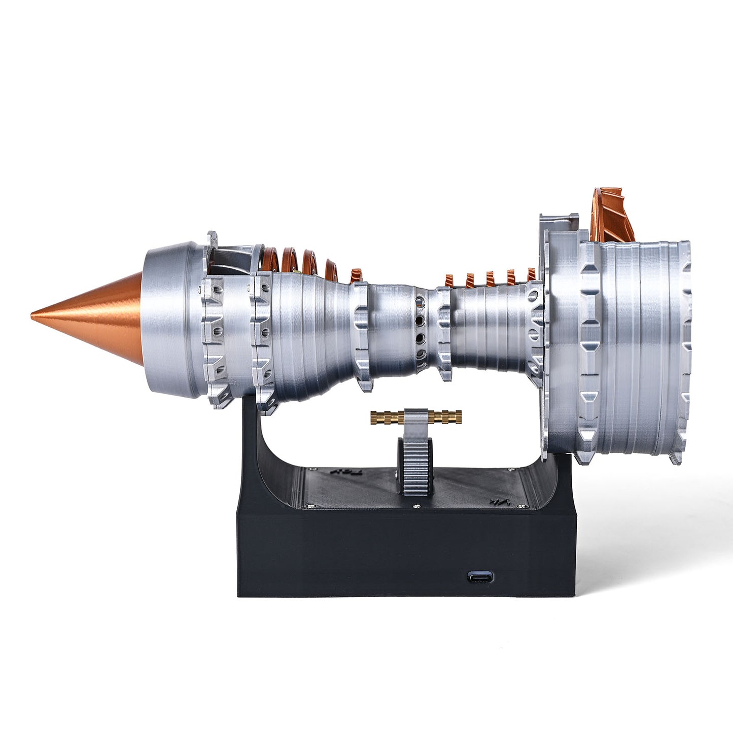 TINKERFUN TR900 Turbofan Engine Model Kit with Pushrod Contact Points, Lighting, and Rechargeable Aviation Model Kit