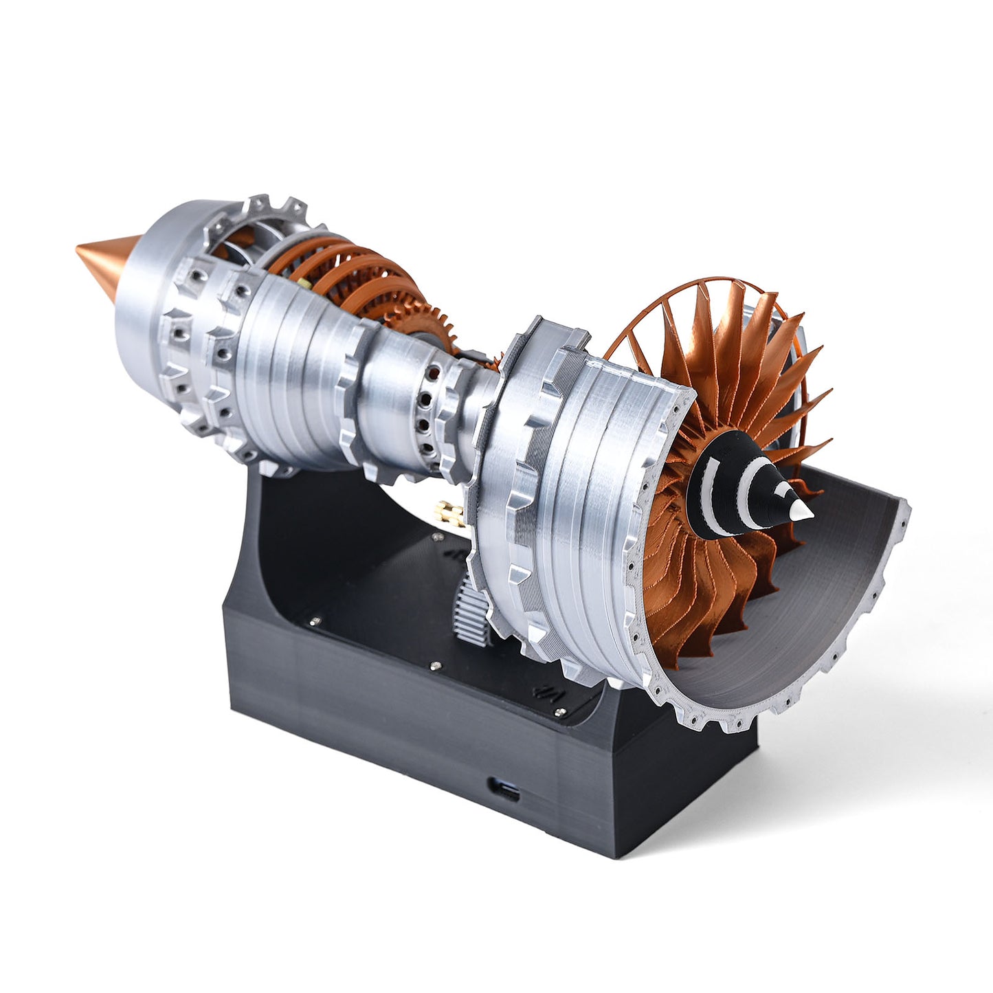 TINKERFUN TR900 Turbofan Engine Model Kit with Pushrod Contact Points, Lighting, and Rechargeable Aviation Model Kit