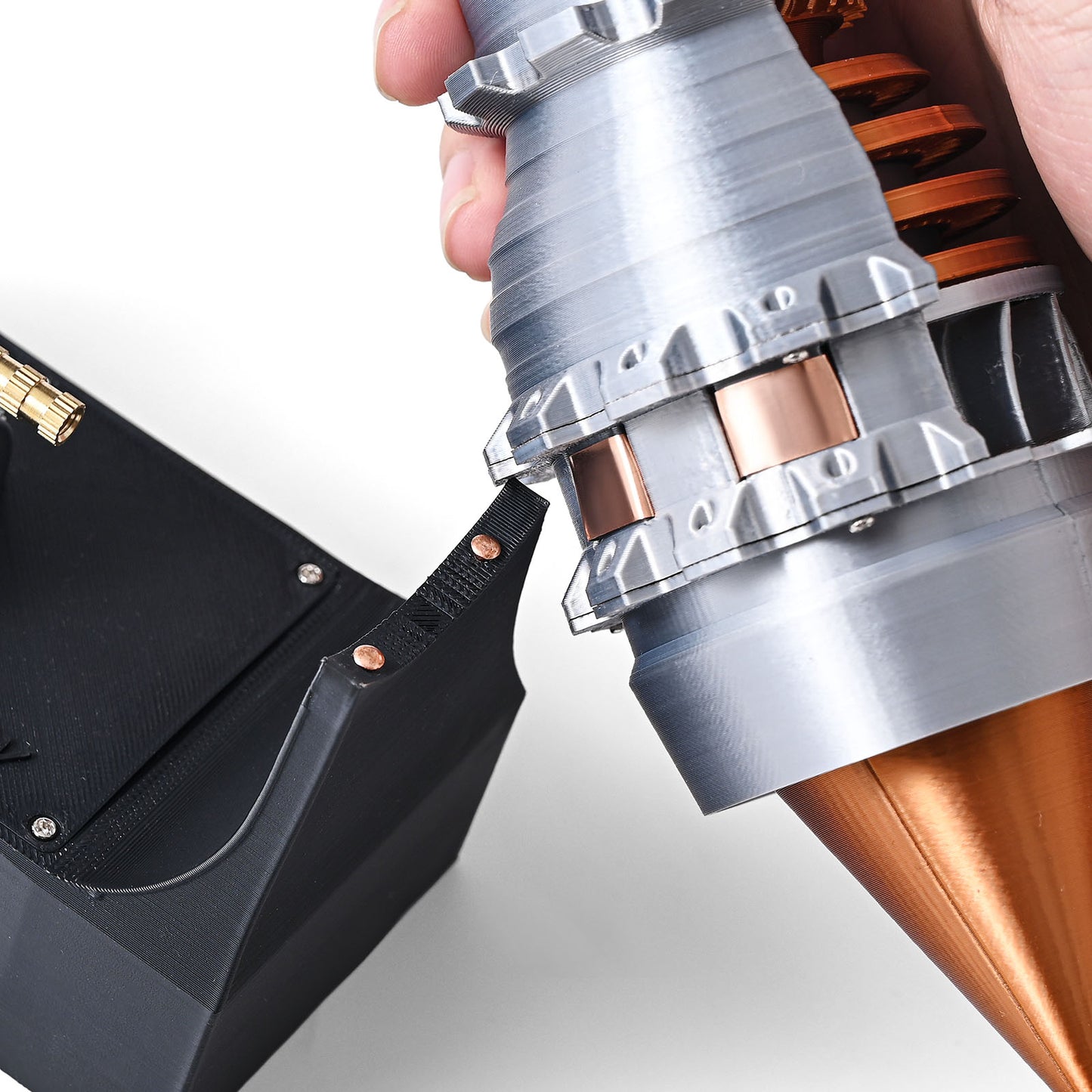 TINKERFUN TR900 Turbofan Engine Model Kit with Pushrod Contact Points, Lighting, and Rechargeable Aviation Model Kit