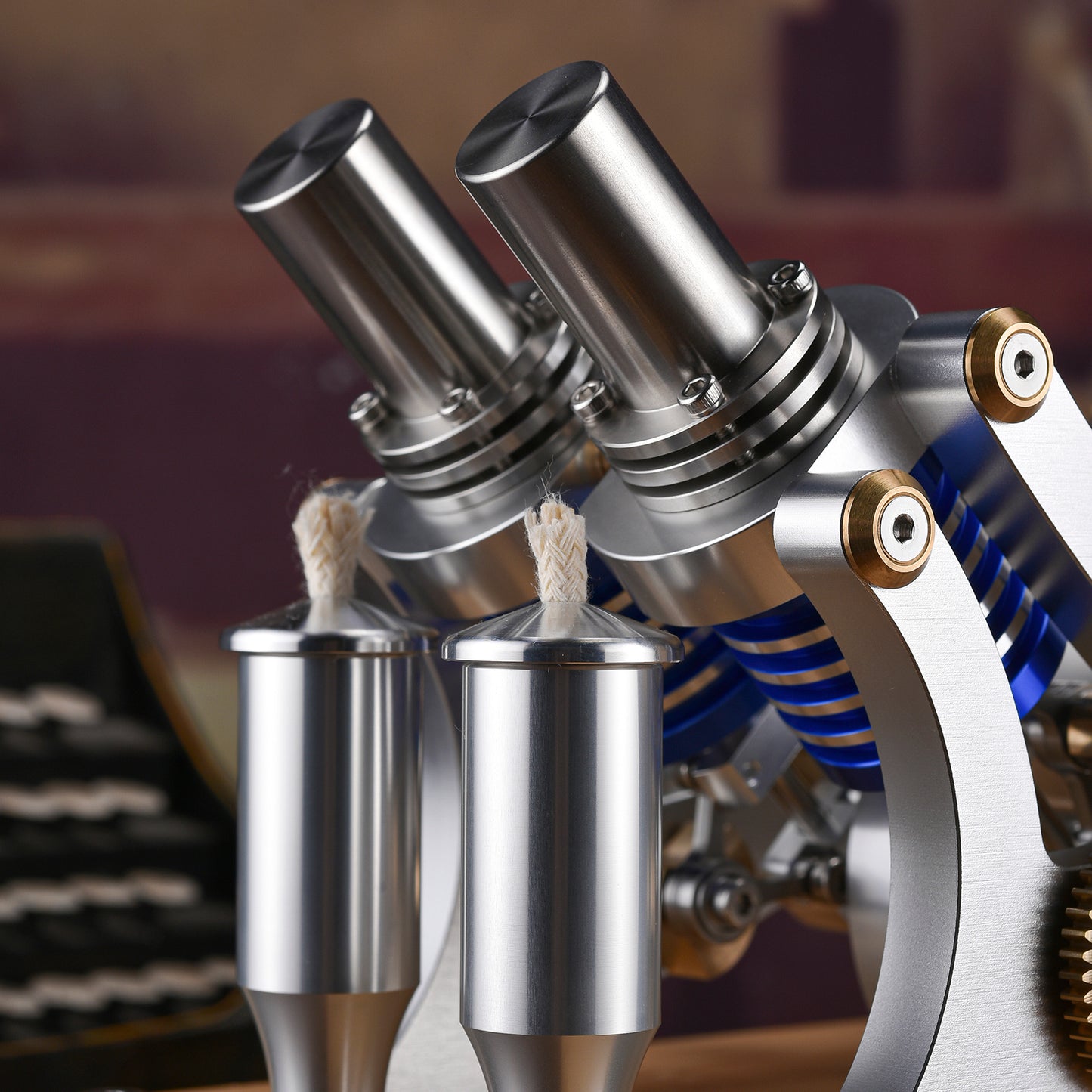Stirling Engine Model Kit - Four-Cylinder Stirling Engine for Science Projects & Educational Purposes