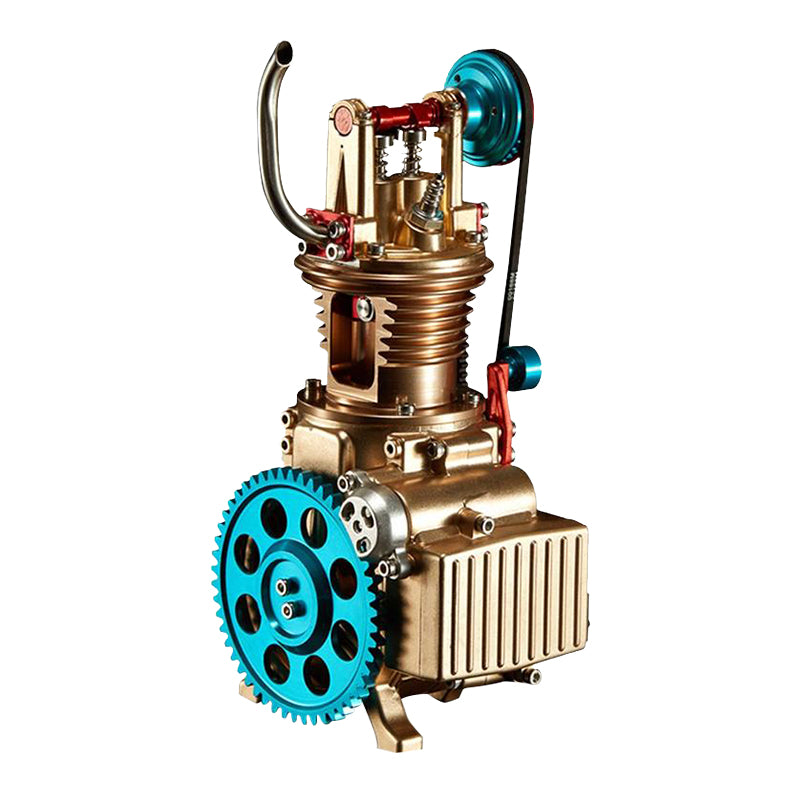 TECHING All-Metal Single-Cylinder Car Engine Assembly Kit – Perfect for Collectors & Gifts