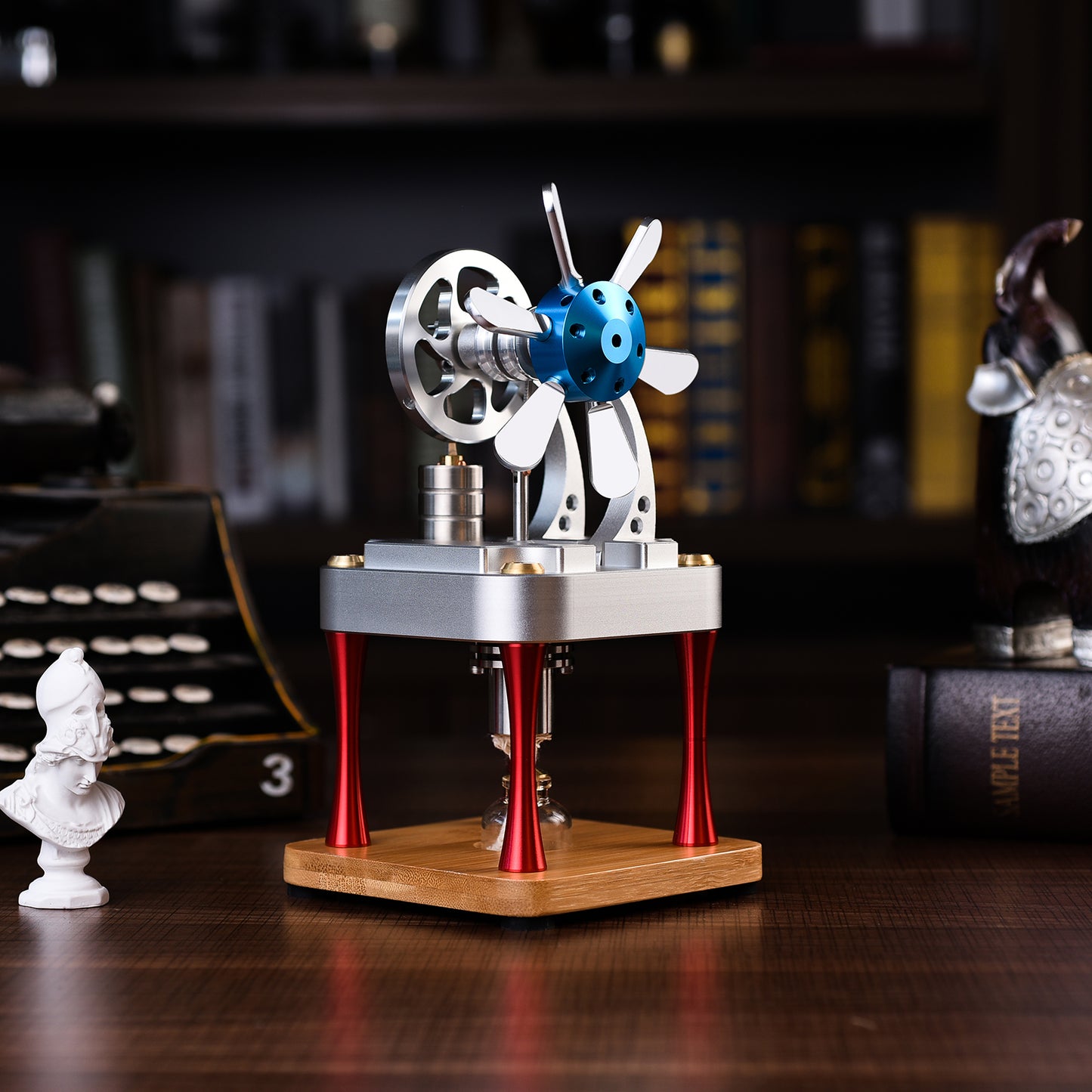 M16-CF Vertical Double Mount Fan High-Temperature Stirling Engine – Perfect for Education, Research & Learning