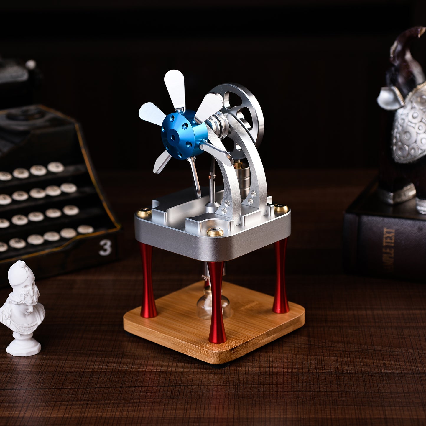 M16-CF Vertical Double Mount Fan High-Temperature Stirling Engine – Perfect for Education, Research & Learning