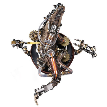 Mutant crocodile 3D metal armor assembly model