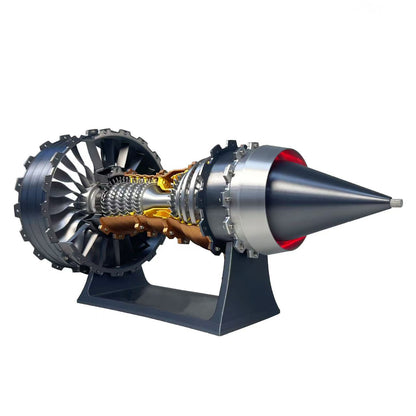 TR900 Large Turbofan Engine Model Kit with Adjustable Speed & LED Lighting – Colorful DIY Experience(47cm/18.5Inch)