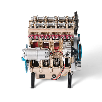 Full Metal V4 4-Cylinder Car Engine Model Kit – DIY Engine Assembly for Industry Research, Education, and Unique Gifts