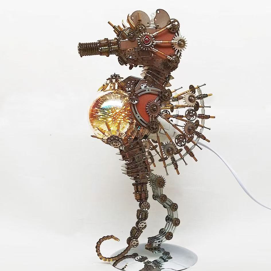 Handmade DIY metal assembly seahorse model mechanical toy-2100PCS