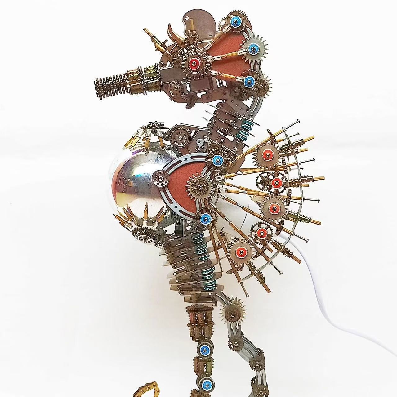 Handmade DIY metal assembly seahorse model mechanical toy-2100PCS