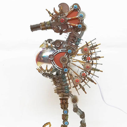 Handmade DIY metal assembly seahorse model mechanical toy-2100PCS