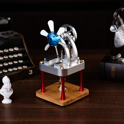 M16-CF Vertical Double Mount Fan High-Temperature Stirling Engine – Perfect for Education, Research & Learning