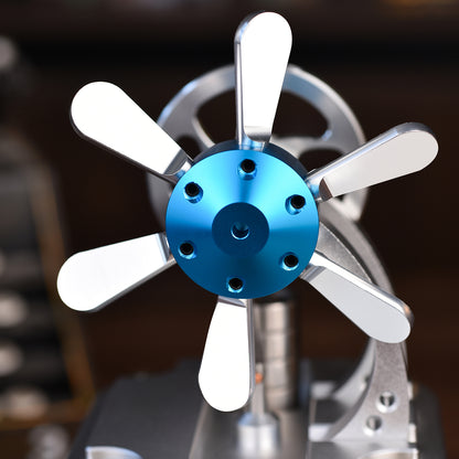 M16-CF Vertical Double Mount Fan High-Temperature Stirling Engine – Perfect for Education, Research & Learning