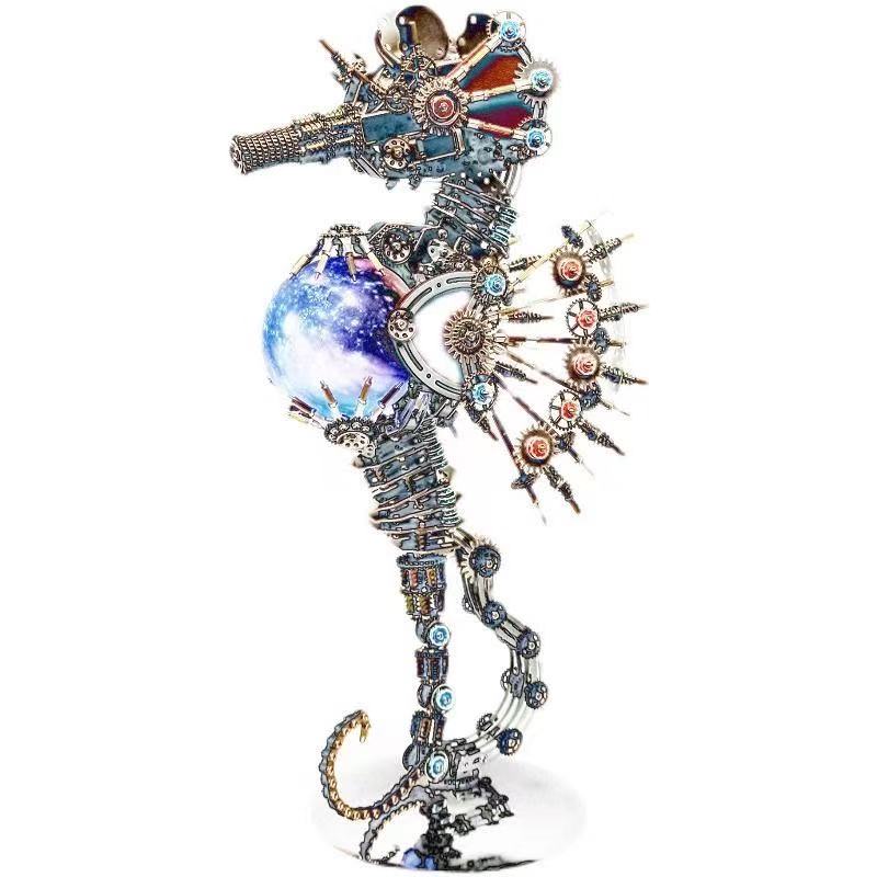 Handmade DIY metal assembly seahorse model mechanical toy-2100PCS